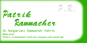 patrik rammacher business card